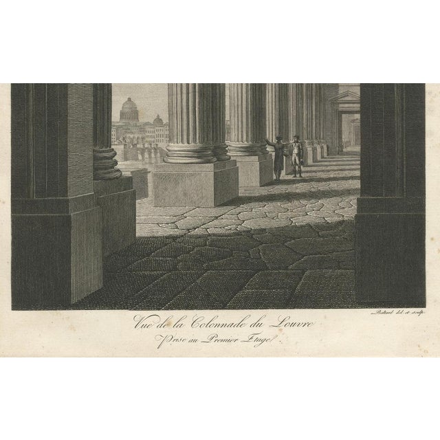 Baltard, View of the Louvre Colonnade, Engraving, 1800 For Sale - Image 4 of 10