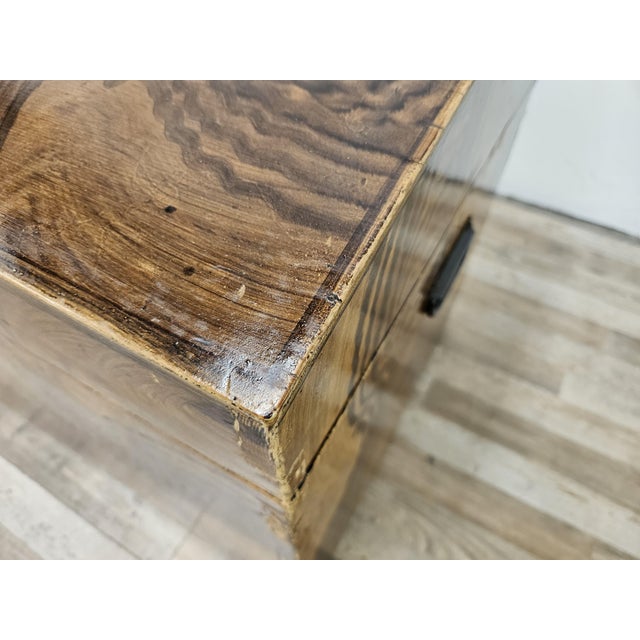 Wood Vintage Travel Trunk, 1950 For Sale - Image 7 of 13