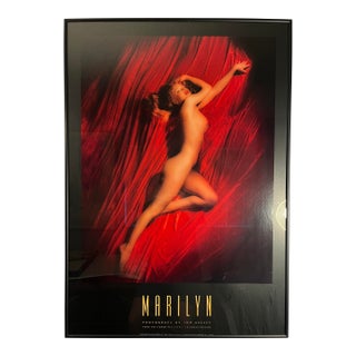 1994 Marilyn Monroe 'Nude Calendar' Poster by Tom Kelley, Framed 34" X 24" For Sale