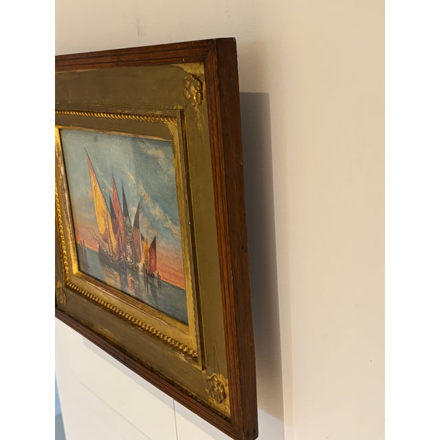 Late 19th Century Venetian Watercolor of Sailing Ships For Sale - Image 5 of 10