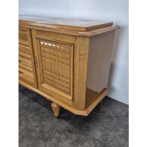 Light Oak Sideboard with Diamond Points, 1950s For Sale - Image 6 of 8