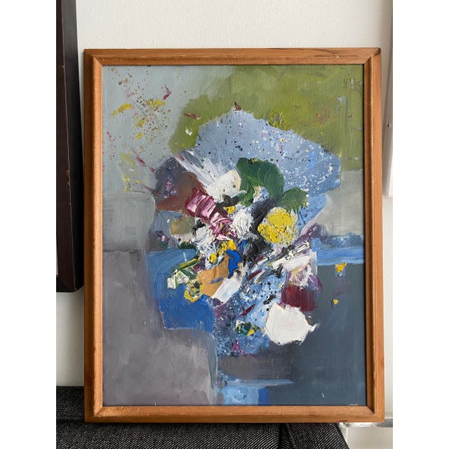 1960s Abstract Expressionist Oil Painting, Framed For Sale - Image 10 of 10