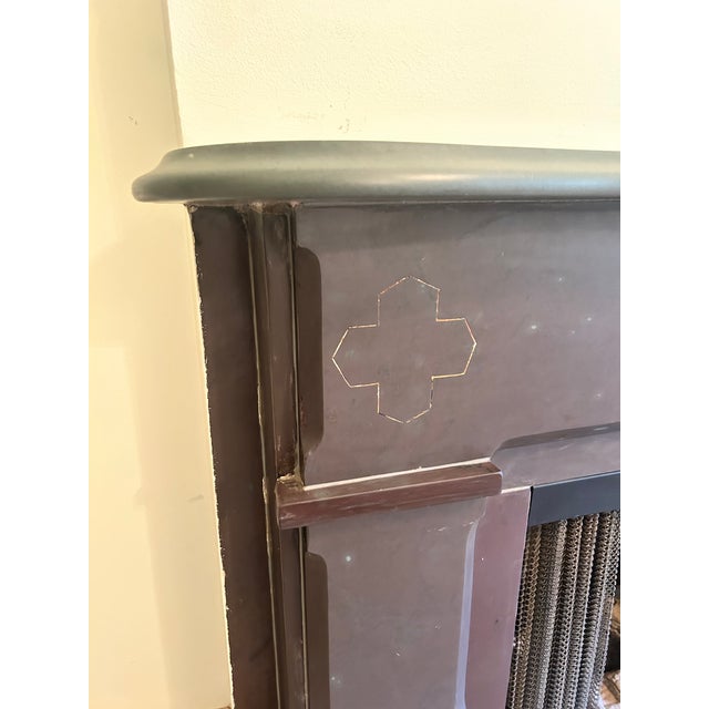 Late 19th Century Late-19th-Century Victorian Slate Fireplace Mantel/Surround For Sale - Image 5 of 10