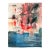 Bold Abstract and Figurative Composition in Blue and Red Acrylic on Paper by Ricardo De Silva For Sale