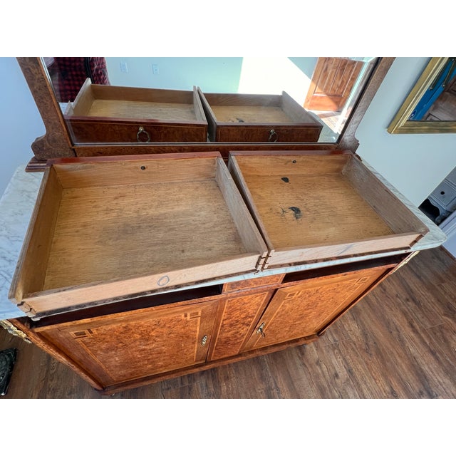 Late 19th Century French Louis XVI Style Ormolu (Gilded Bronze Mounts) Server/ Sideboard For Sale - Image 9 of 18