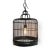 Vintage bird cage pendant light. Original and whimsical black bamboo bird cage with bottom removed for an interesting...