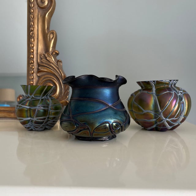 Ink Blue Pallme-Konig & Habel Bohemian Art Glass For Sale - Image 8 of 8