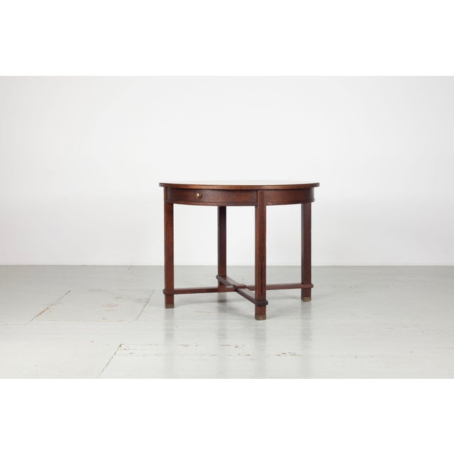 Vintage Round Wooden Table, 1920s For Sale - Image 6 of 18