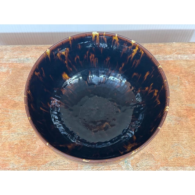 Martino Interiors Tortoiseshell Glaze Ceramic Bowl For Sale - Image 10 of 12