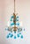 Metal Italian Chandelier in Gilt Metal with Murano Glass Drops, 1960 For Sale - Image 7 of 9