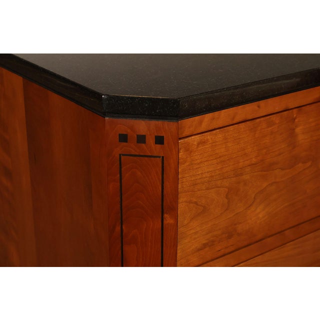 Stickley 21st Century Collection Pair of Granite Top Cherry Nightstands For Sale - Image 13 of 18