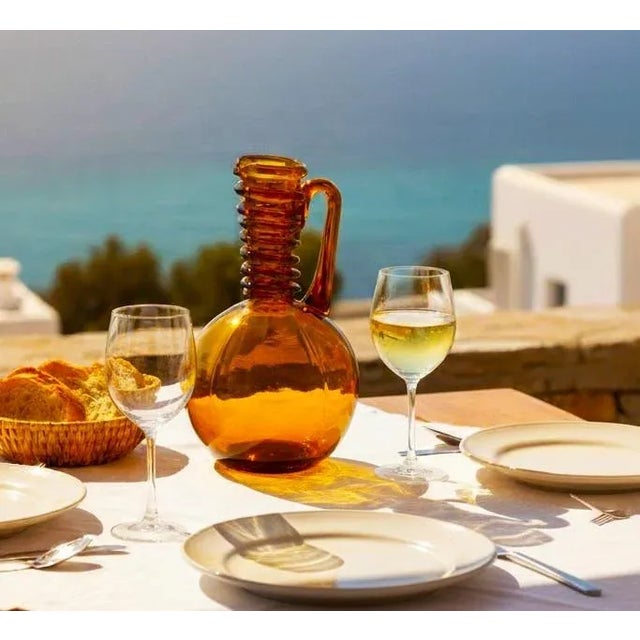 Glass Gordiola Mallorca Blown Glass Vase, 1950s For Sale - Image 7 of 14