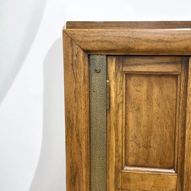 1960s Thomasville Solid Wood Mid-Century Flip-Top Bar Server on Wheels For Sale - Image 11 of 11