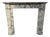 Louis XVI Style Fireplace in White Carrara Veined Marble, 19th Century For Sale