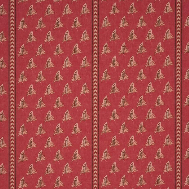 Contemporary SAMPLE - Schumacher X Laura Gonzalez Bangalore Imagination Fabric In Rouge For Sale - Image 3 of 5