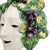 1990s Vintage Italian Glazed Terracotta Bacchus Wall Mask For Sale - Image 5 of 6