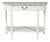 Louis XVI Style, White Demilune Console Table, Wood, Marble, France, 1960s For Sale