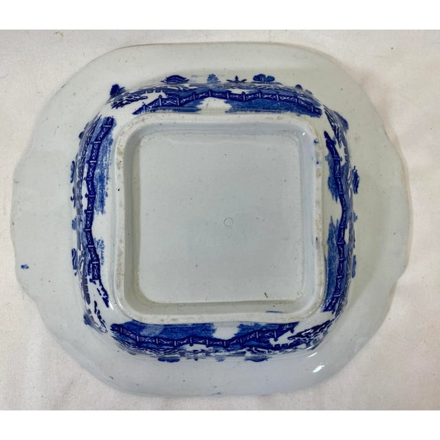 Antique Covered Blue Willow Tureen /Serving Bowl From England - Circa 1900 For Sale - Image 10 of 13