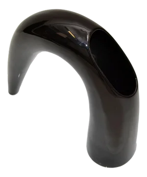 Toyo Japan Black Sculptural Ceramic Vase, Vessel Asian Mid-Century Modern