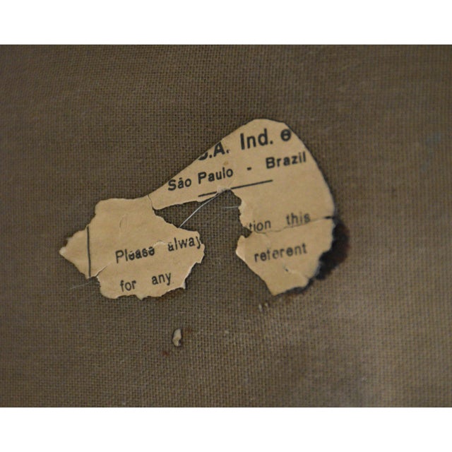 1970s Percival Lafer Leather and Chrome Earth Lounge Chair and Ottoman For Sale - Image 9 of 9