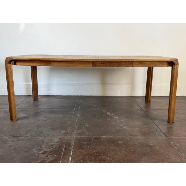 Vintage 1970's Oak Dining Table For Sale In Los Angeles - Image 6 of 18