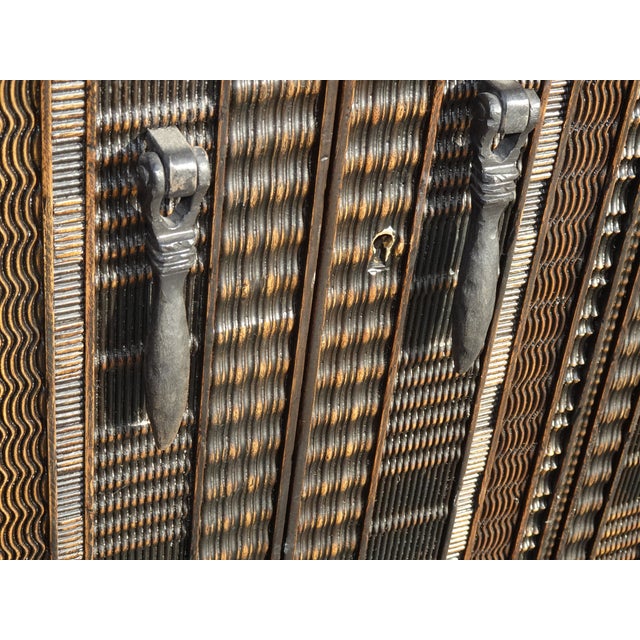 Alfonso Marina Kapelle Armoire Storage Cabinet Brown W Ornate Frame For Sale - Image 12 of 18