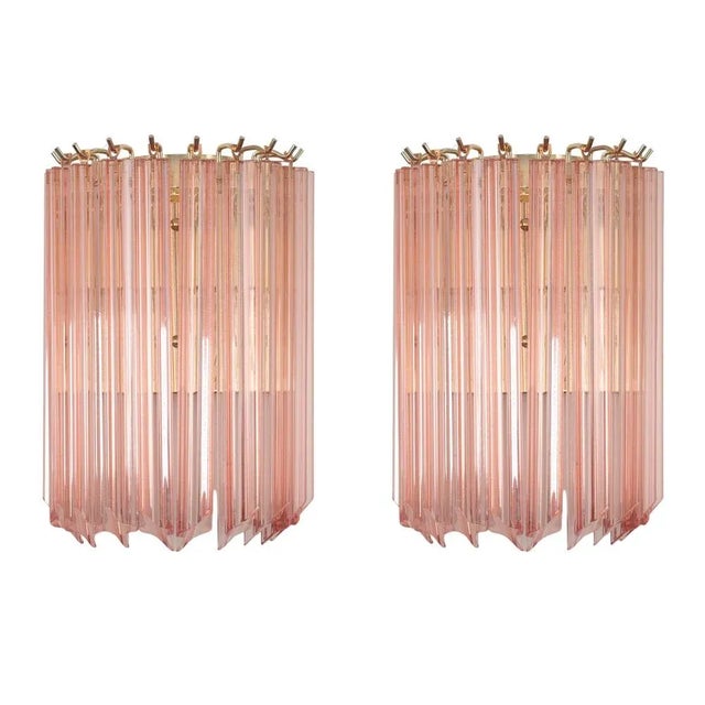 Vintage Italian Wall Lamps with Murano Glass Pink, 1990s, Set of 2 For Sale - Image 13 of 13