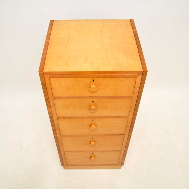 Art Deco Sycamore Chest of Drawers from Hille, 1920s For Sale - Image 6 of 11