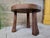 Brown Small Brutalist Round Oak Coffee Table, 1970s For Sale - Image 8 of 8
