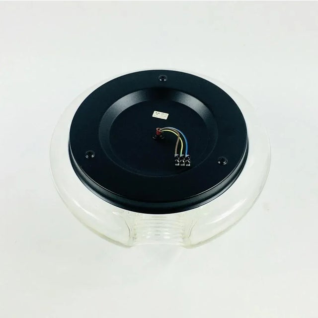 Large Mid-Century Space Age Wave Flush Mounts in Glass by Koch & Lowy for Peill & Putzler, Germany, 1970s, Set of 2 For Sale - Image 11 of 13