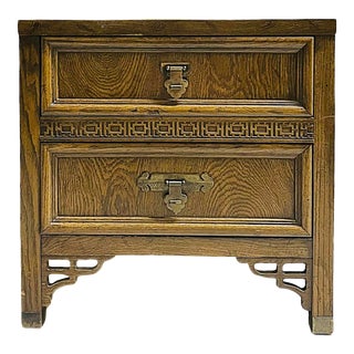 1960s Vintage Chinoiserie Shangri La Nightstand For Sale
