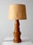 Mid-Century Modern Mid 20th Century Mid Century Turned Mixed Wood Table Lamp With Woven Shade For Sale - Image 3 of 18