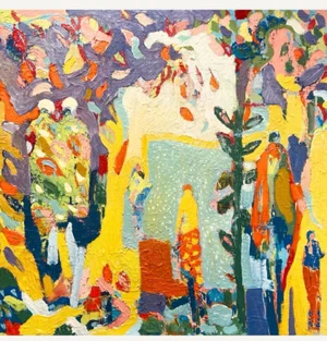 "Standing by the Temple Lake" Painting by Paul Wadsworth
