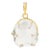 25.92ct Uneven Cut Crystal and Diamond Pendant in 14k Solid Yellow Gold For Sale