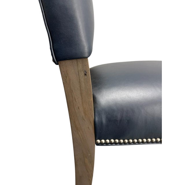 Arhaus Torino Leather Side Chair For Sale In Indianapolis - Image 6 of 9