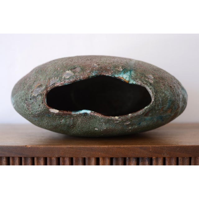 Monumental Vintage Tony Evans Raku Vase For Sale In San Francisco - Image 6 of 12