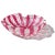Murano Fratelli Toso Pink White Ribbons Italian Art Glass Vintage Decorative Scalloped Rim Dish Bowl For Sale In Orlando - Image 6 of 7