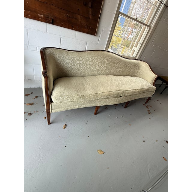 Traditional Antique Wood Framed Hickory Chair Sofa For Sale - Image 3 of 14