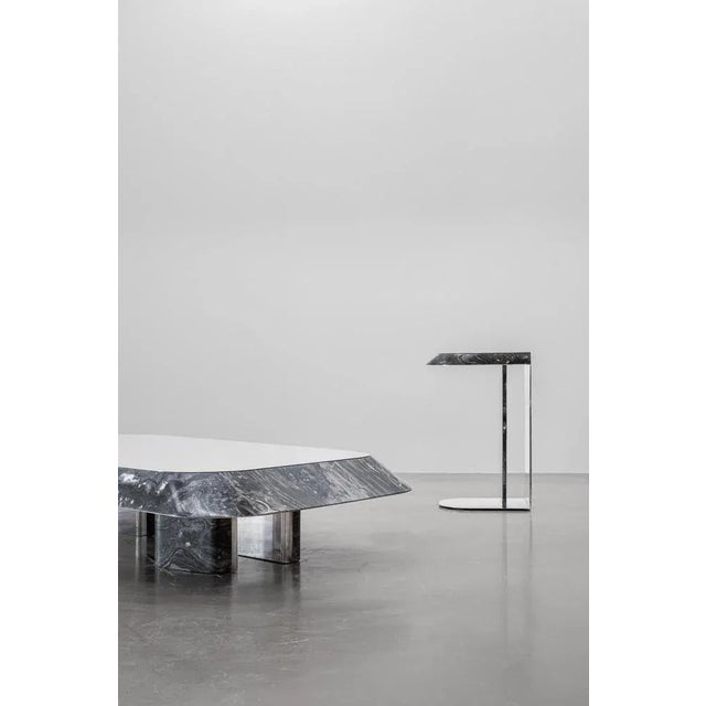Metal Distortion Series Object 1 Marble Coffee Table by Emelianova Studio For Sale - Image 7 of 8