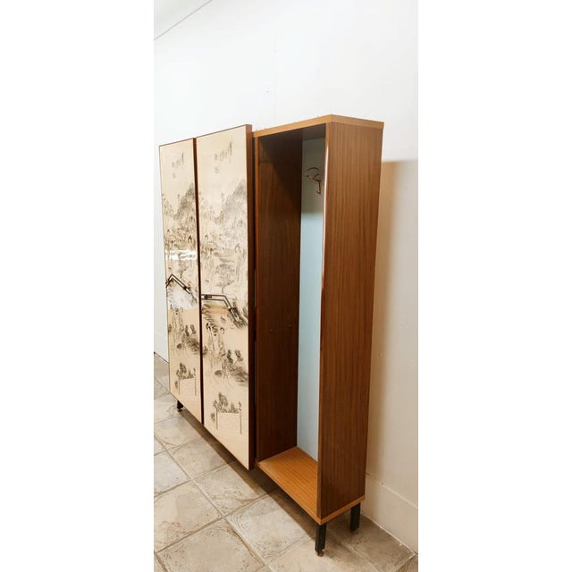 Vintage Wooden Wardrobe with Light, in Very Good conditions. Designed 1920 to 1949