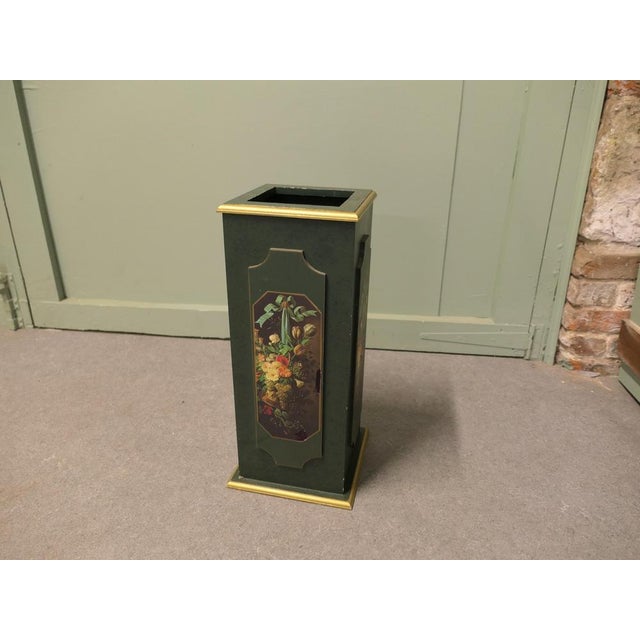 Mid Century Painted Umbrella or Stick Stand A good looking Umbrella or Stick stand, with a hand painted floral design on...