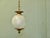 Art Deco French Glass Globe Hanging Pendant Light, 1930 For Sale - Image 4 of 6