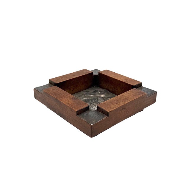 Brown Mid-Century Ashtray and Cigars Box, Italy, 1950s, Set of 2 For Sale - Image 8 of 18