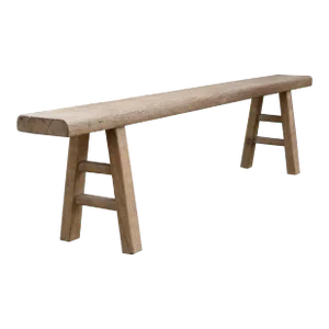 Contemporary Weathered Natural Pine Wood Hermosa Entryway Bench