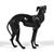 A beautiful life-size Greyhound or Whippet sculpted in bronze, this handsome fellow has terrific presence in any room.