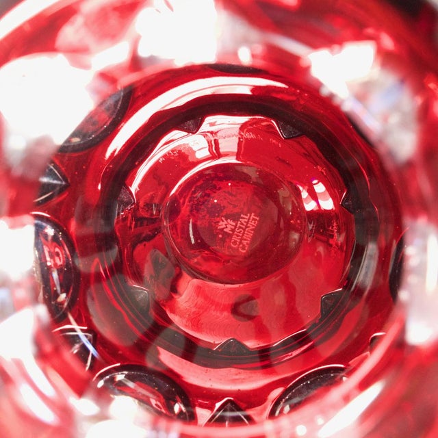 1960s German Ruby ​​Crystal Vase by WMF, 1960 For Sale - Image 5 of 6