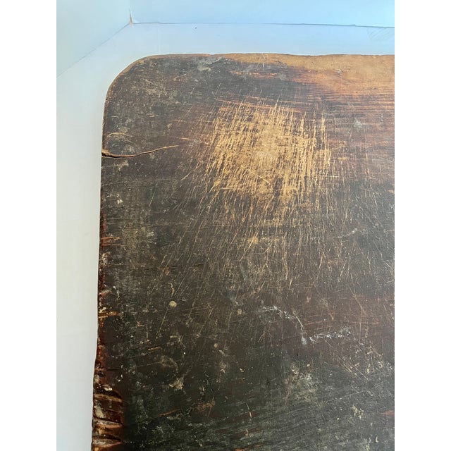 Wood Early 1900s Large Handcrafted French Rectangular Bread Board For Sale - Image 7 of 12