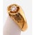 14Kt Yellow Gold Fashion Ring With Solitaire Round Diamond Size 9 4.70 grams total weight