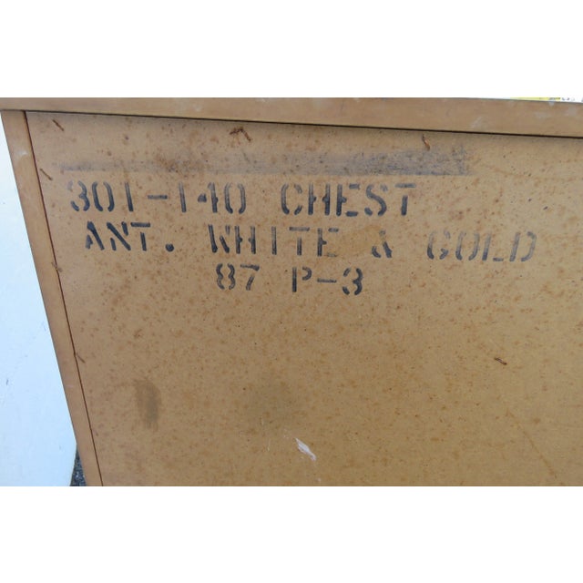 1960s French Shabby Chic Painted Tall Chest of Drawers For Sale - Image 5 of 12