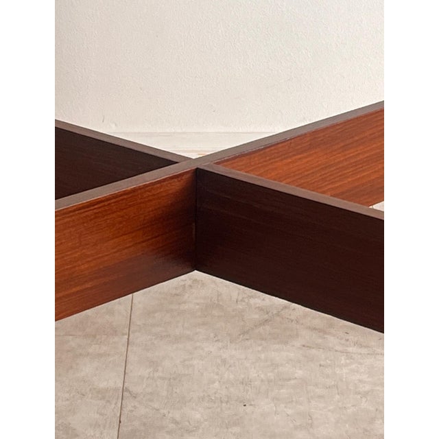 Mid-Century Italian Architectural Wooden Table with Exposed Details, 1970s For Sale - Image 11 of 13